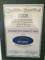 Qualitätszertifikat 2008