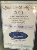 Qualitätszertifikat 2011